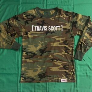 Travis Scott x Diamond Supply Co. Green and Tan Camo Shirt RARE